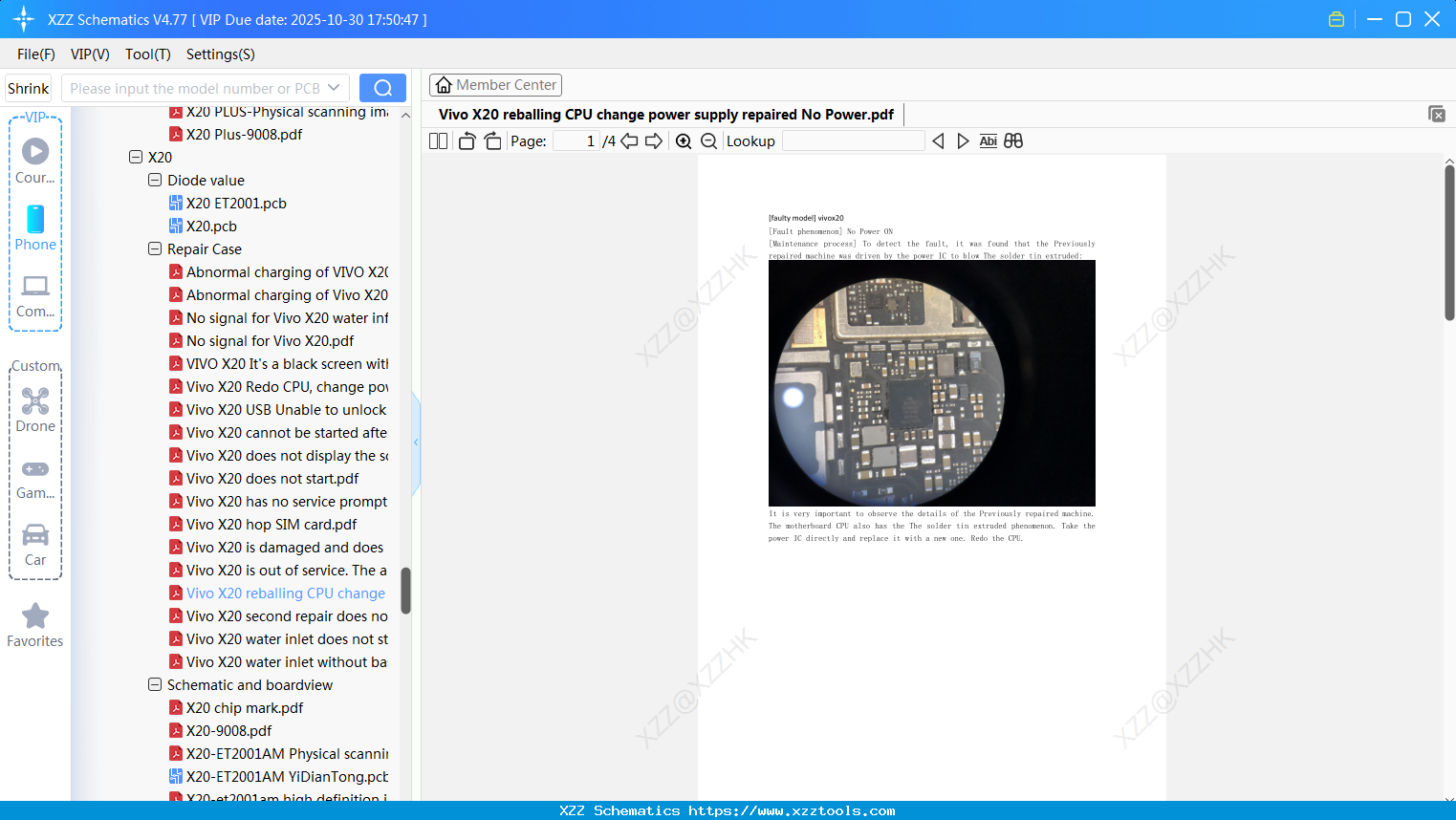 Vivo X20 Reballing CPU Change Power Supply Repaired No Power